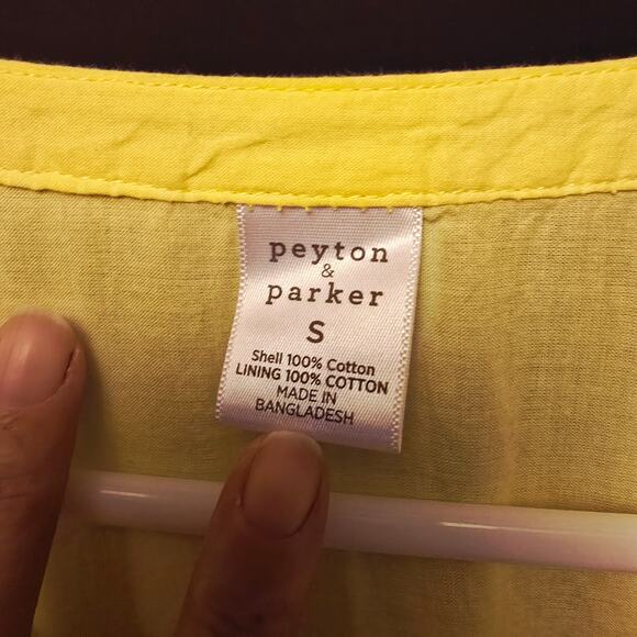 Peyton & Parker Neon Yellow Eyelet Mini Dress - Picture 5 of 5